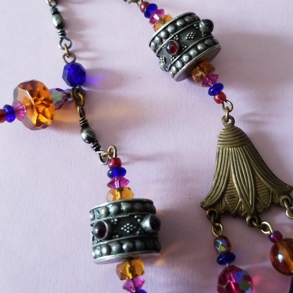 Vintage sterling long beaded lariat necklace! - Picture 4 of 8